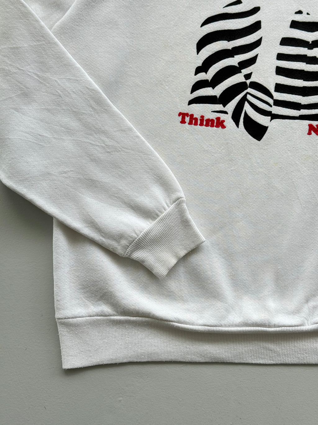 White New York 80's Vintage Graphic Tourist Sweatshirt Jumper - Medium