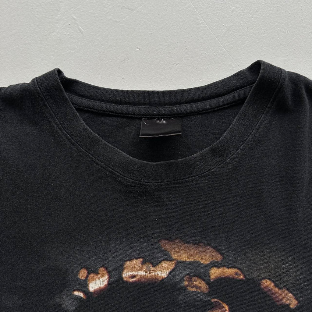 Black Gothic Skull Y2K 00s Vintage T-shirt - Boxy Large