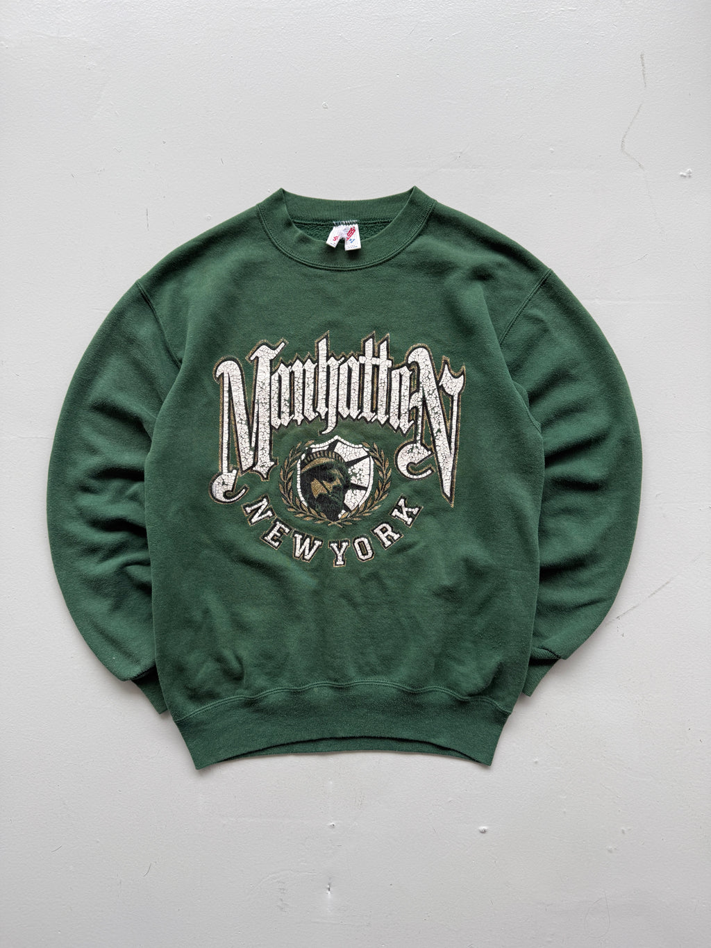 Manhattan New York University 90's Vintage Crewneck Sweatshirt - Small