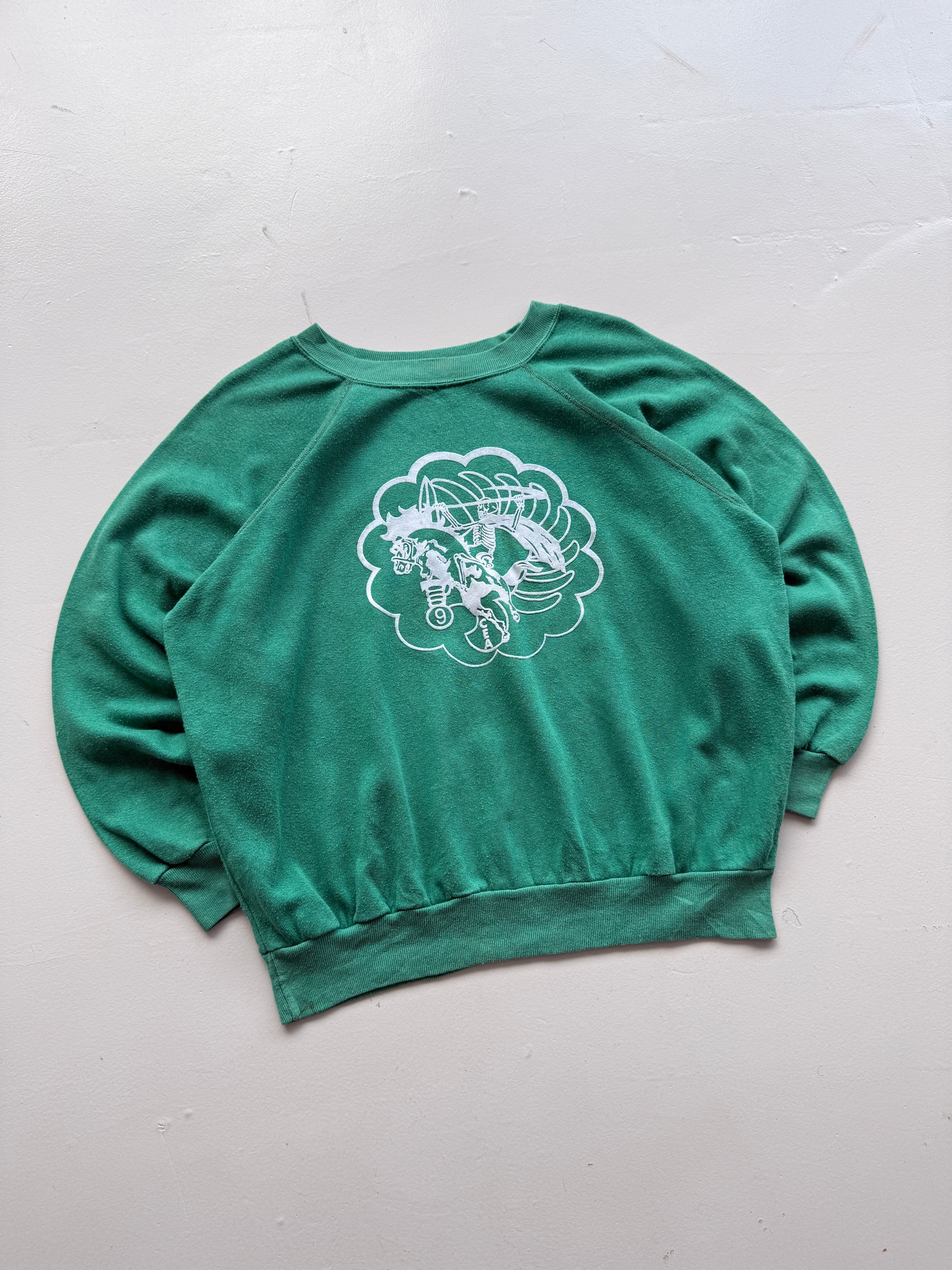 French Military 9e RCP 80's Vintage Raglan Sweatshirt - Small
