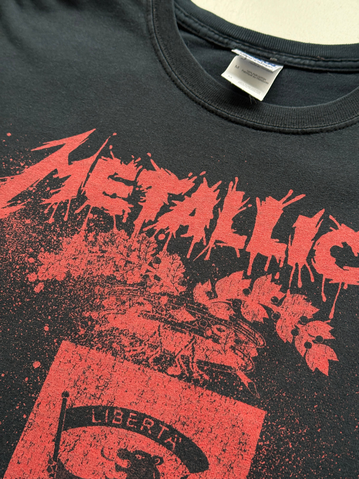 Black Metallica Bologna 2008 Vintage Band Graphic T-Shirt - Medium