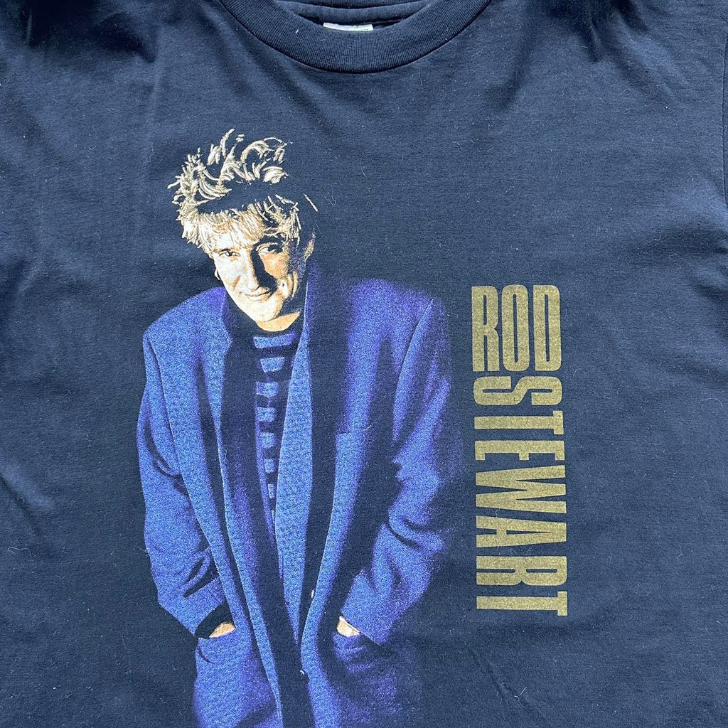 Rod Stewart Black 90s Vintage T-shirt - Large