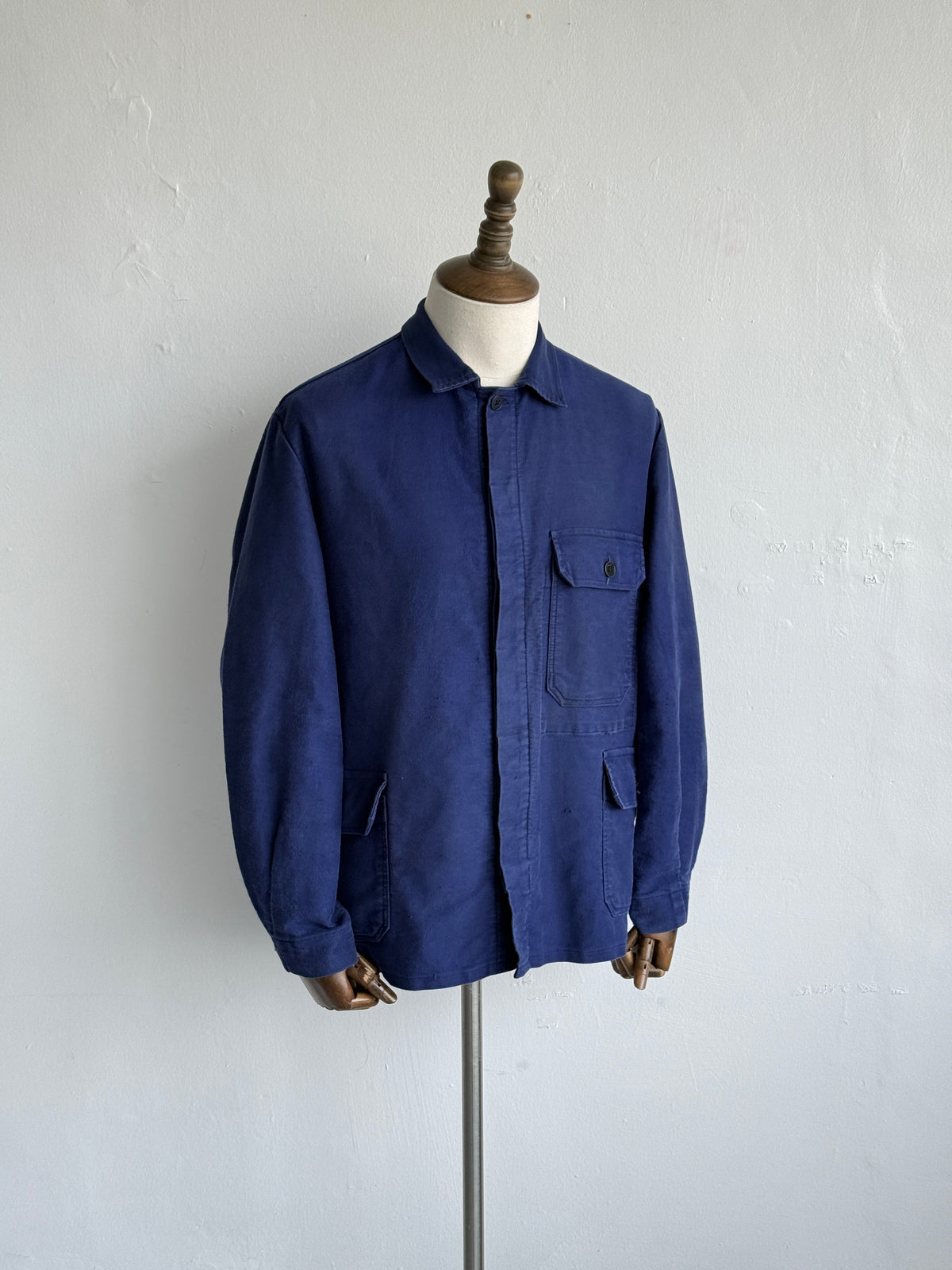 Blue French 90's Vintage Workwear Chore Jacket CH442 - Medium