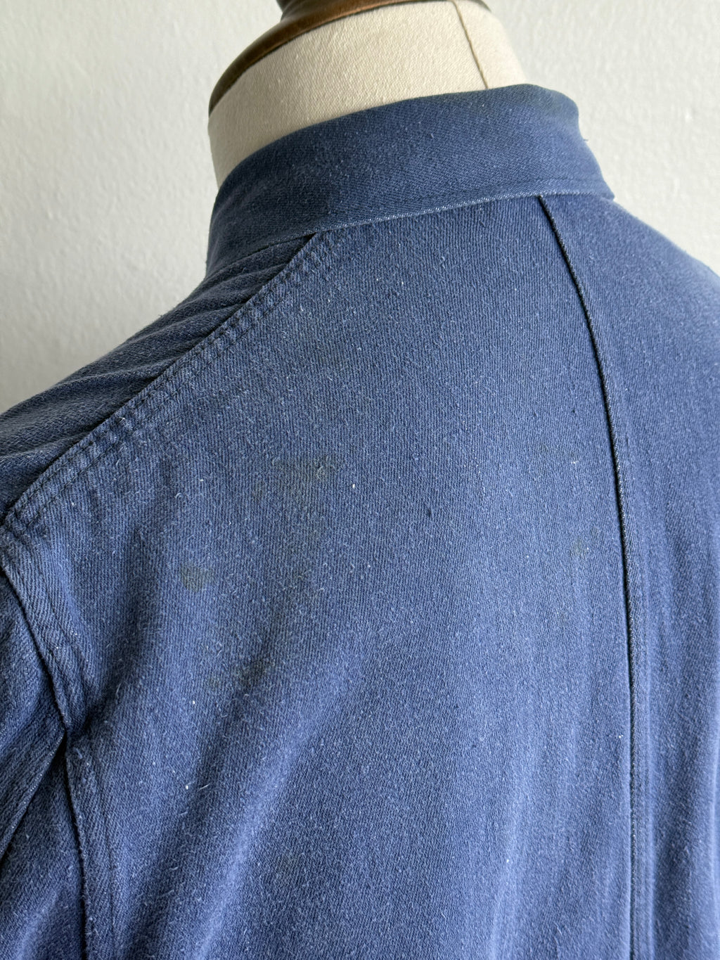Faded Blue French 1960's Vintage Workwear Chore Jacket CH523 - Small