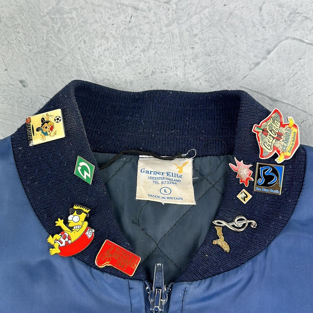 Vintage 80's Large Satin bomber Jacket - Large