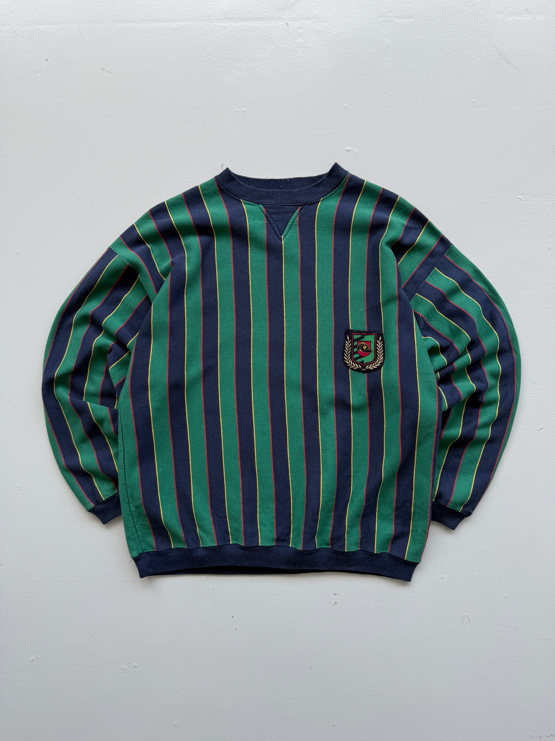 Daniel Hechter Paris Striped 80's Vintage Sweatshirt - Small