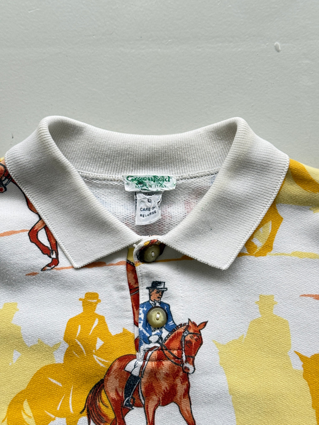 Greenfield Made in Italy Equestrian 80's Vintage Sweatshirt - Medium