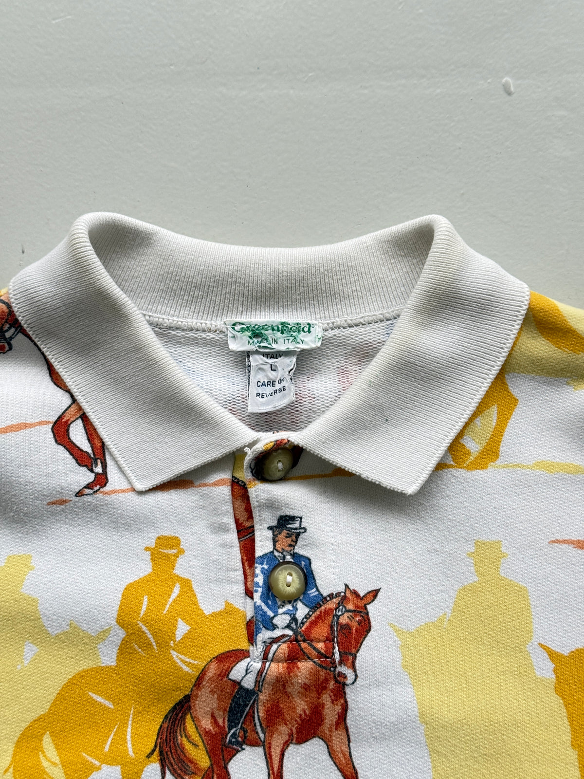 Greenfield Made in Italy Equestrian 80's Vintage Sweatshirt - Medium