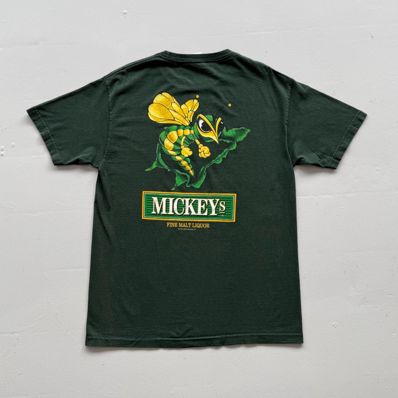 Dark Green Mickey's Liqour Vintage 90s T-shirt - Large
