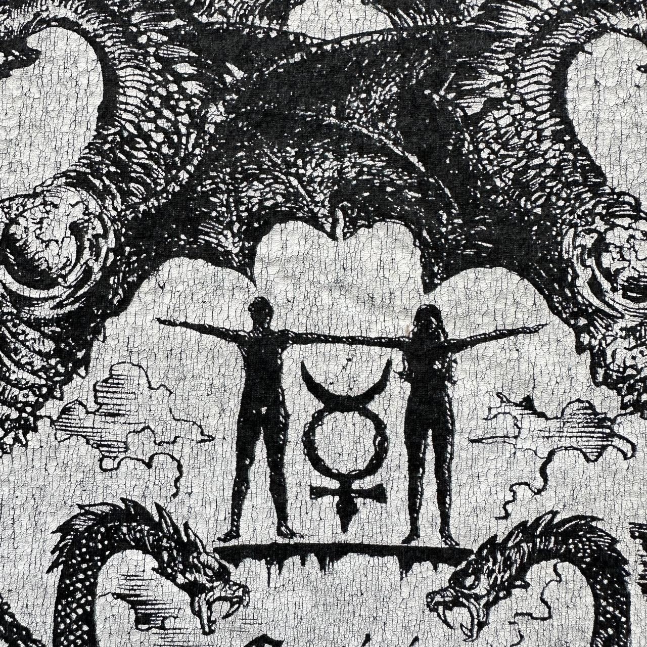 Black Blue Gemini AOP 90s Vintage Graphic T-Shirt - 2XL