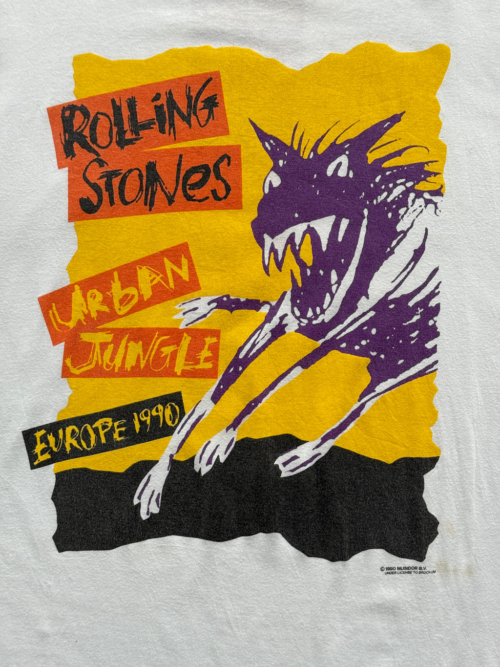 White Rolling Stone 90's Vintage Graphic Band T-Shirt - XL