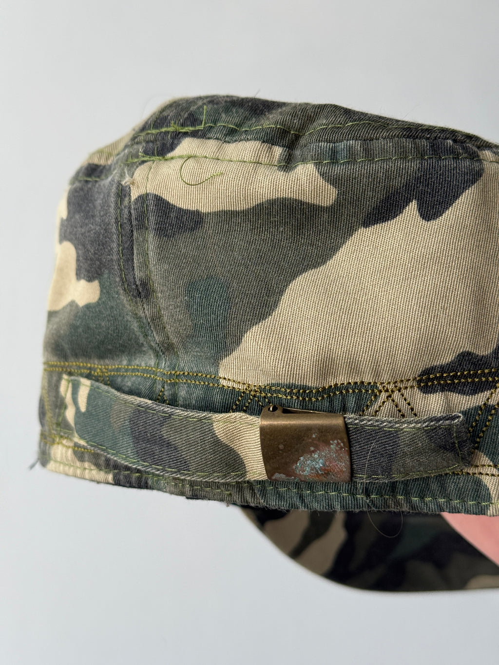 Camo Skate / Surf Y2K Cadet Cap Military Style 00's Grunge Aesthetic