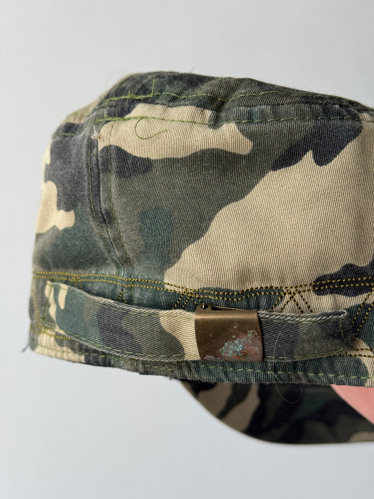 Camo Skate / Surf Y2K Cadet Cap Military Style 00's Grunge Aesthetic