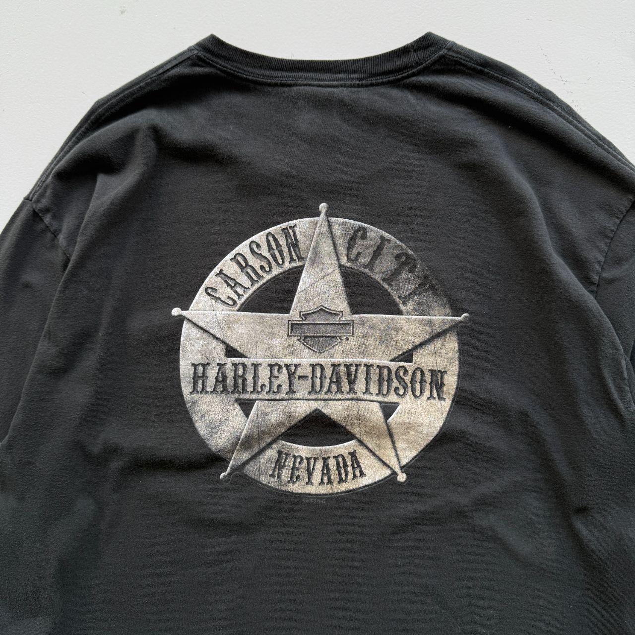 Black Harley Davidson 90s Vintage Graphic Long Sleeve T-Shirt - XL