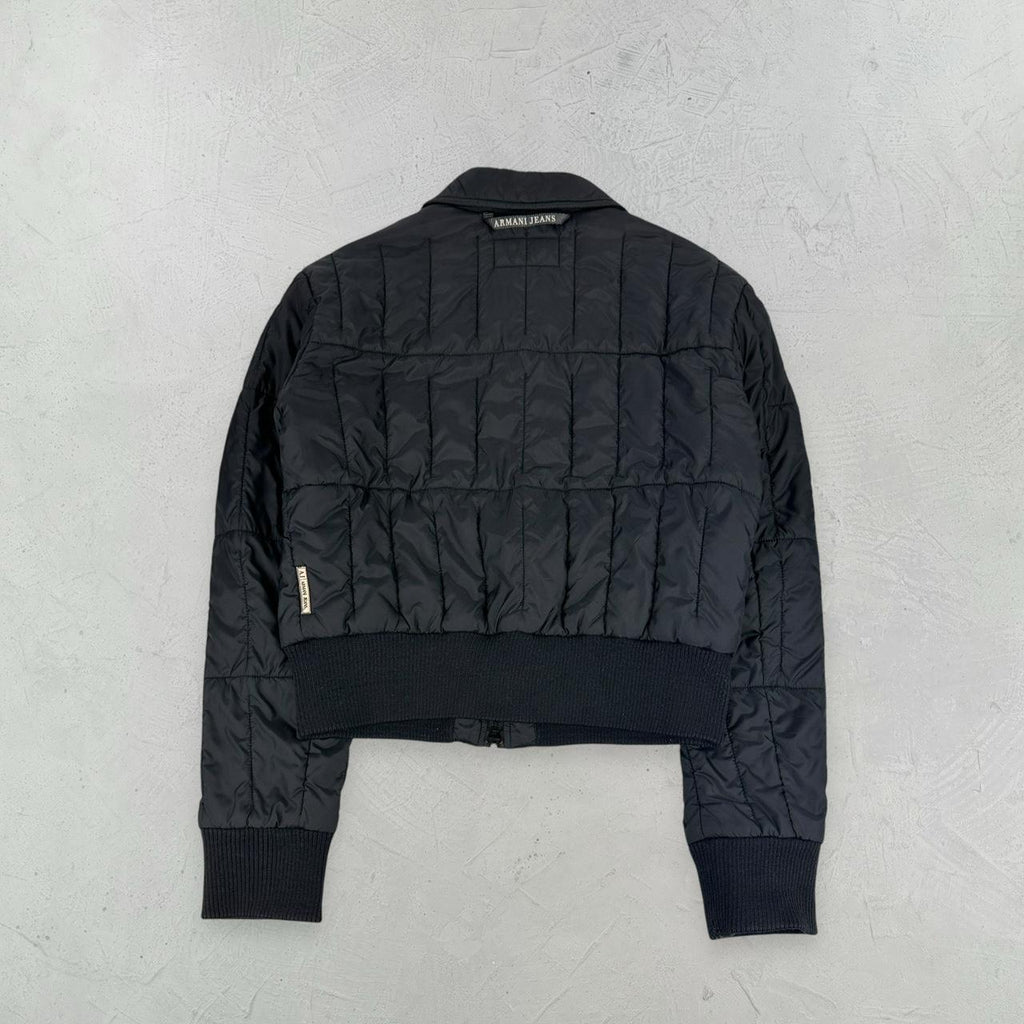 Armani Black Y2K Puffer Jacket - Medium