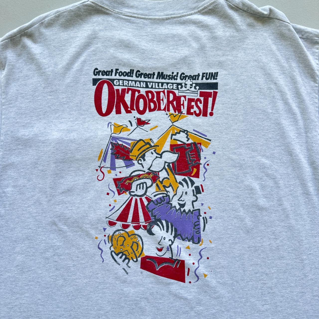 White Oktoberfest Vintage 90's T-shirt - XL