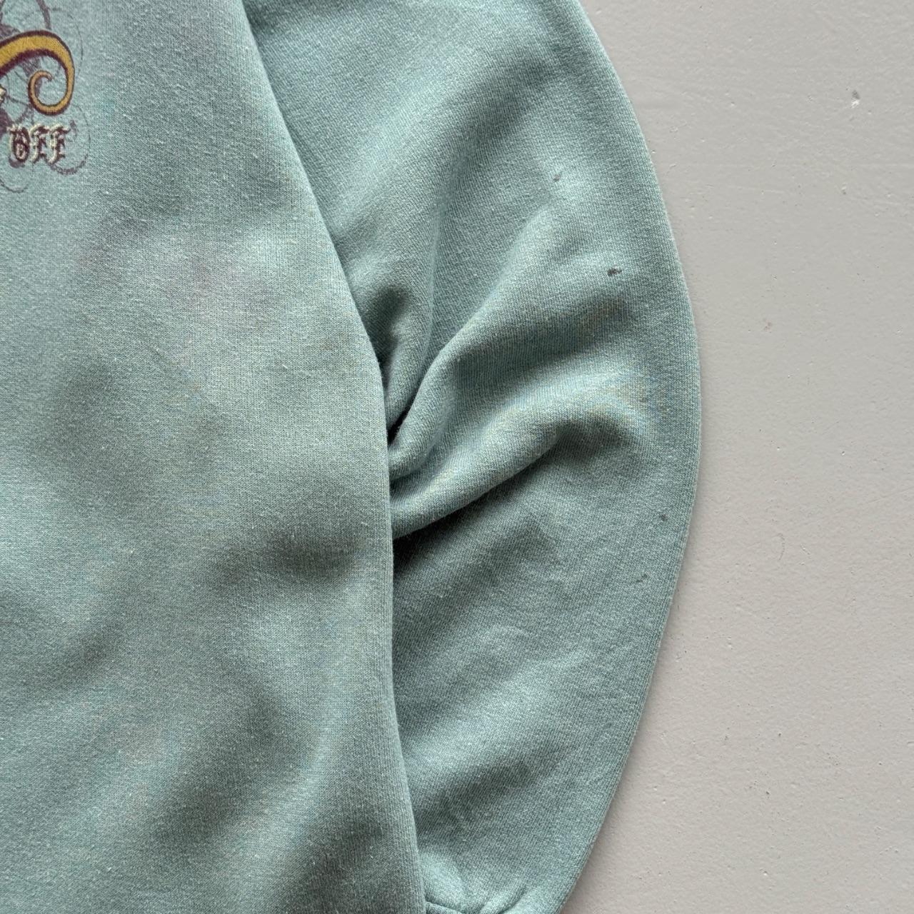 Light Blue Slide Off 90’s Vintage Graphic Surf Sweatshirt - Large