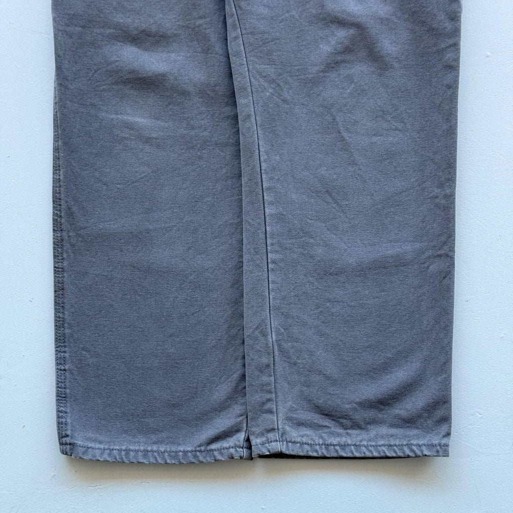 Grey Dickies Wide Leg 90's Vintage Carpenter Trousers - 36” x 29”
