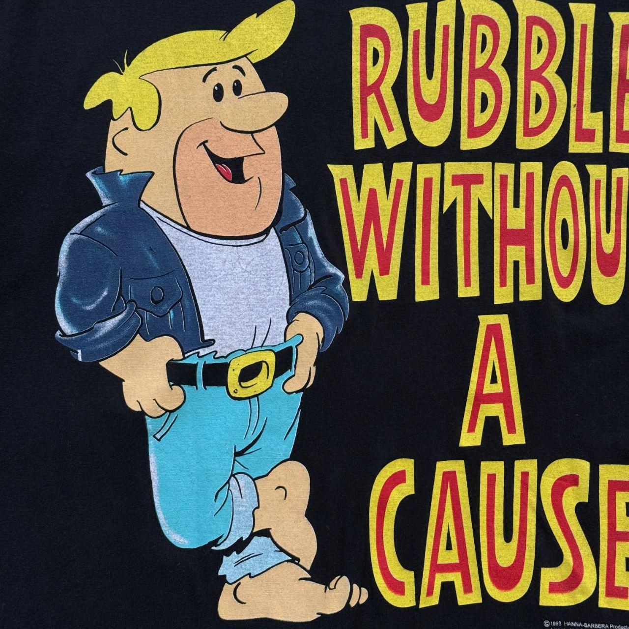 Black Fred Flintstone 90s Vintage Graphic T-Shirt - Large