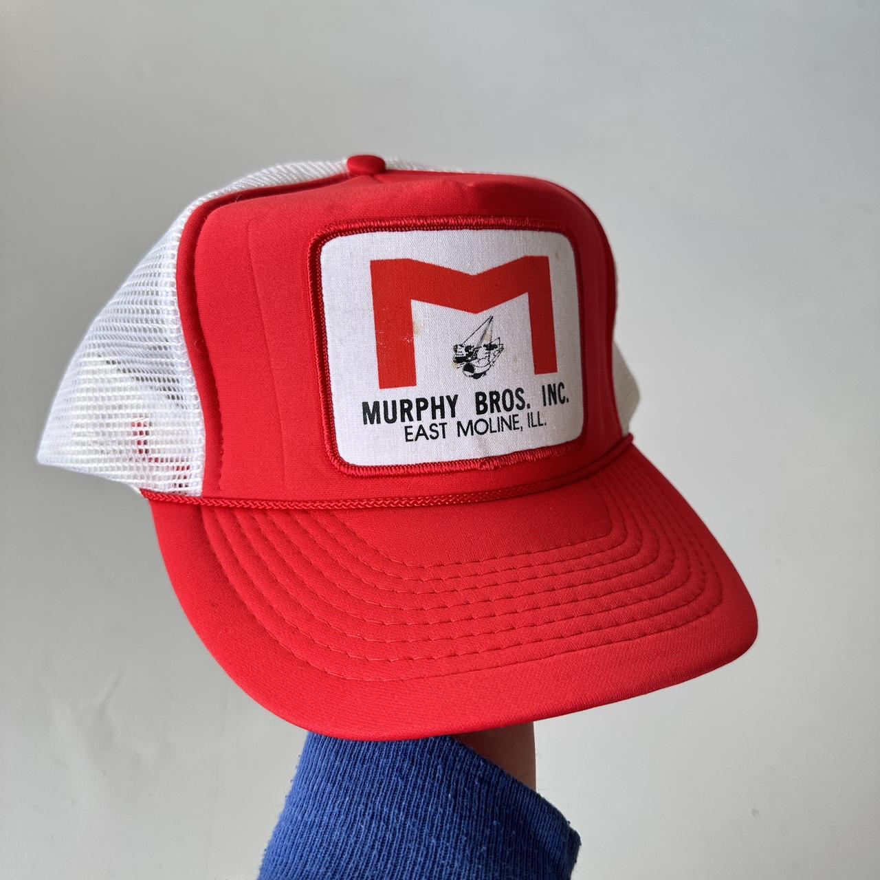 Red Murphy Bros Mesh and Foam Trucker SnapBack Cap