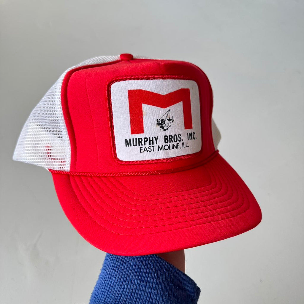 Red Murphy Bros Mesh and Foam Trucker SnapBack Cap