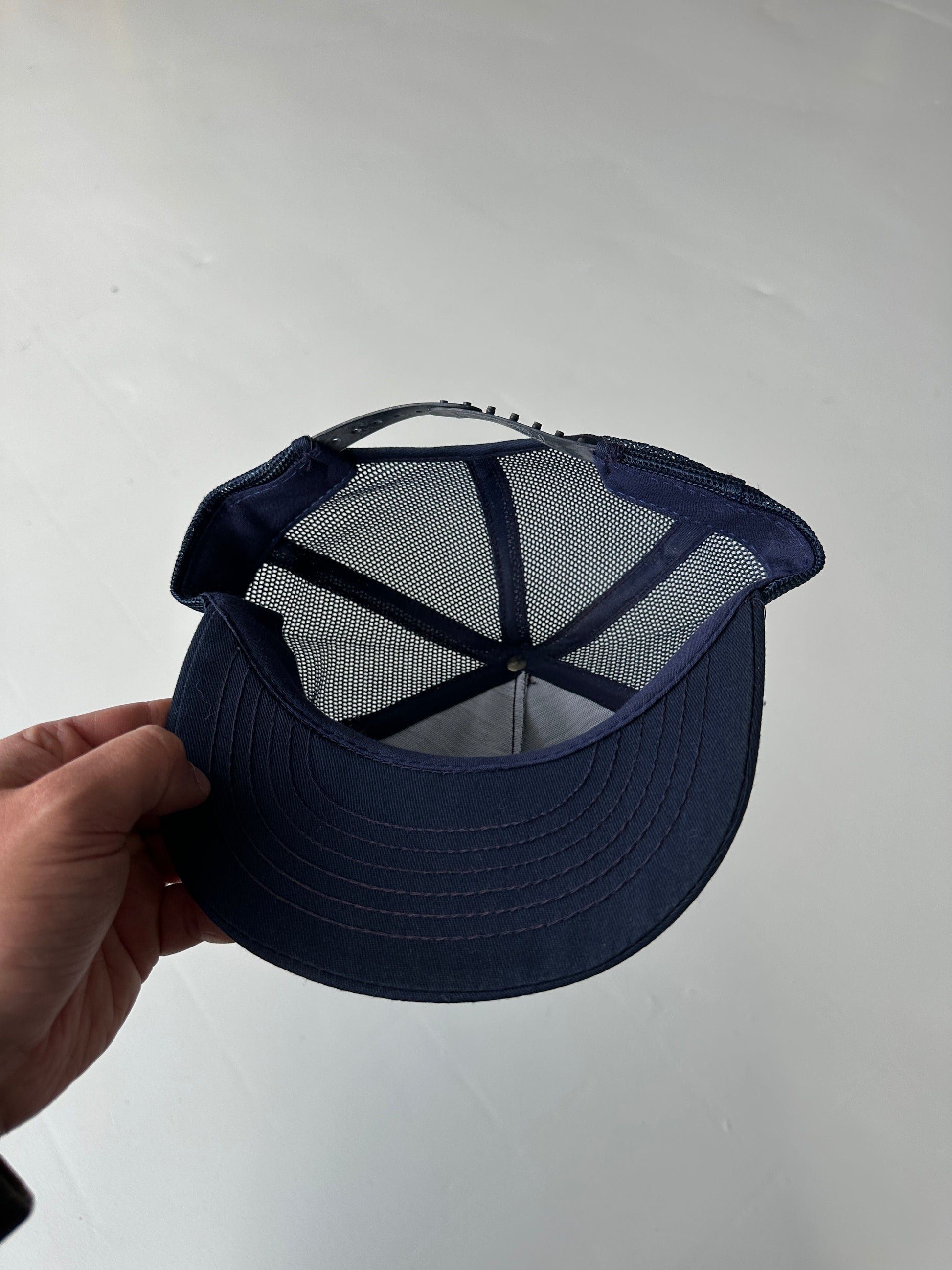 Navy OTR Tire Service Vintage Foam SnapBack Trucker Cap