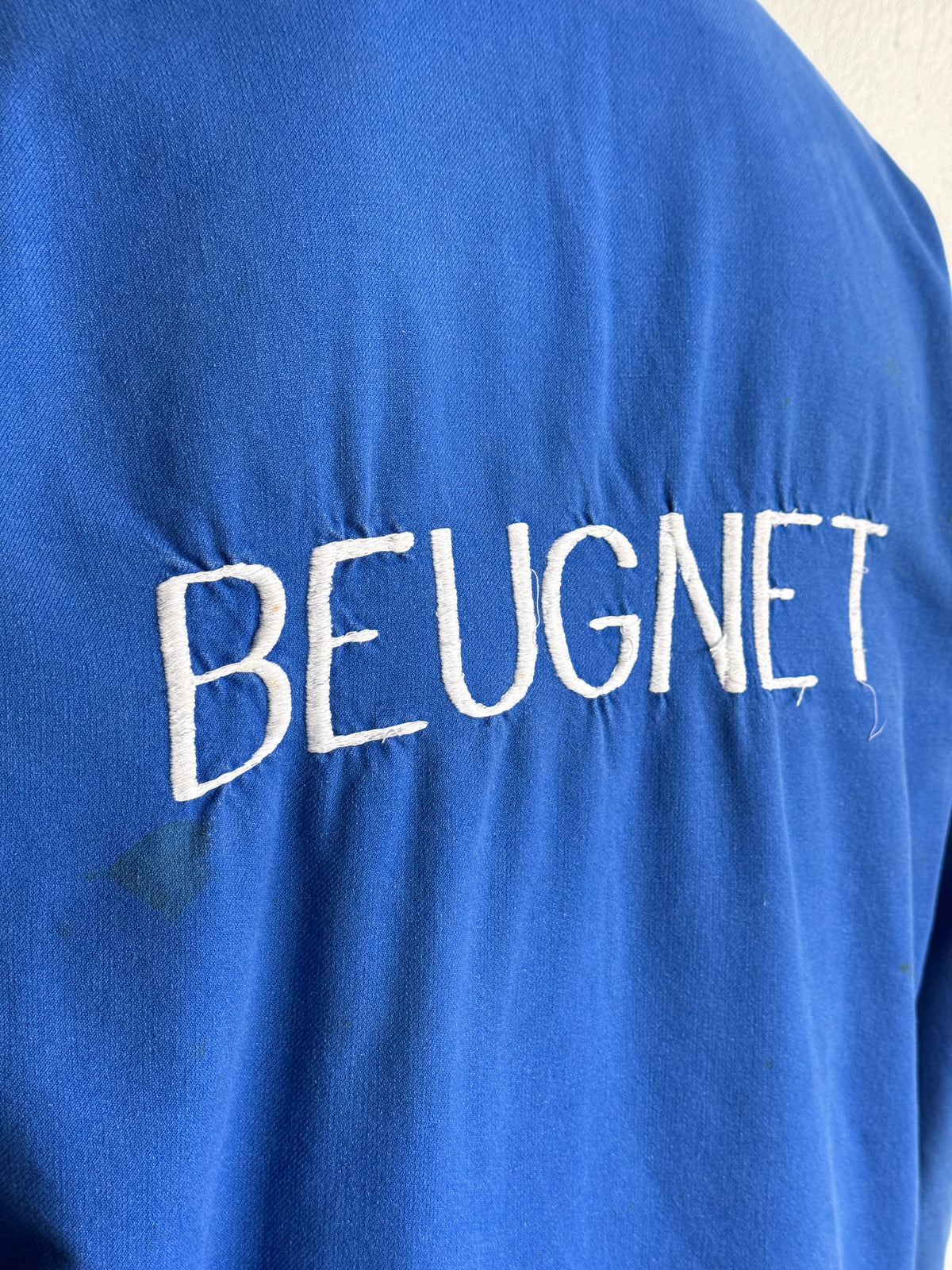 Thrashed Blue Beugnet 60's Vintage Workwear Chore Jacket CH556 - Medium