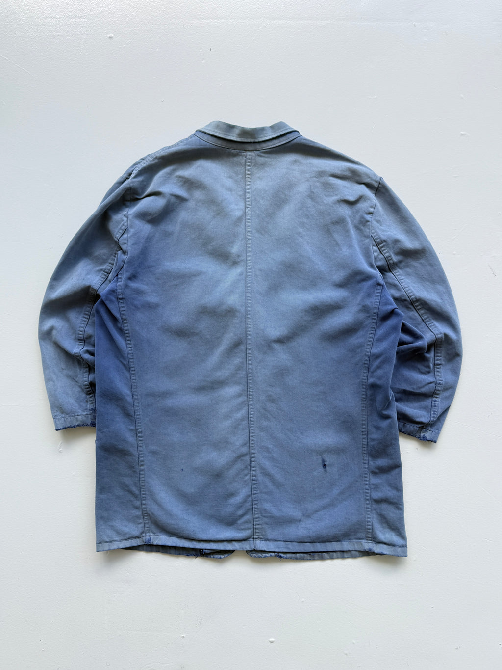 Faded Thrashed French Chore Jacket Blazer 80's Vintage Workwear CH176 - Large