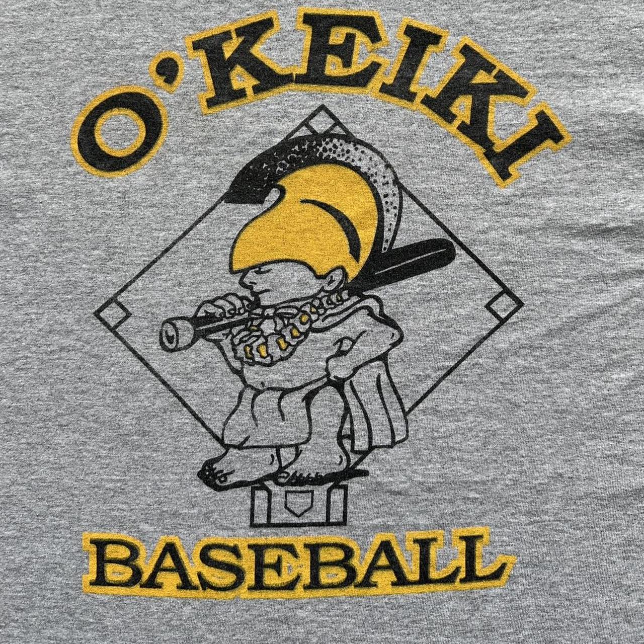 Grey O'Keiki Baseball 00s Vintage T-shirt - Medium