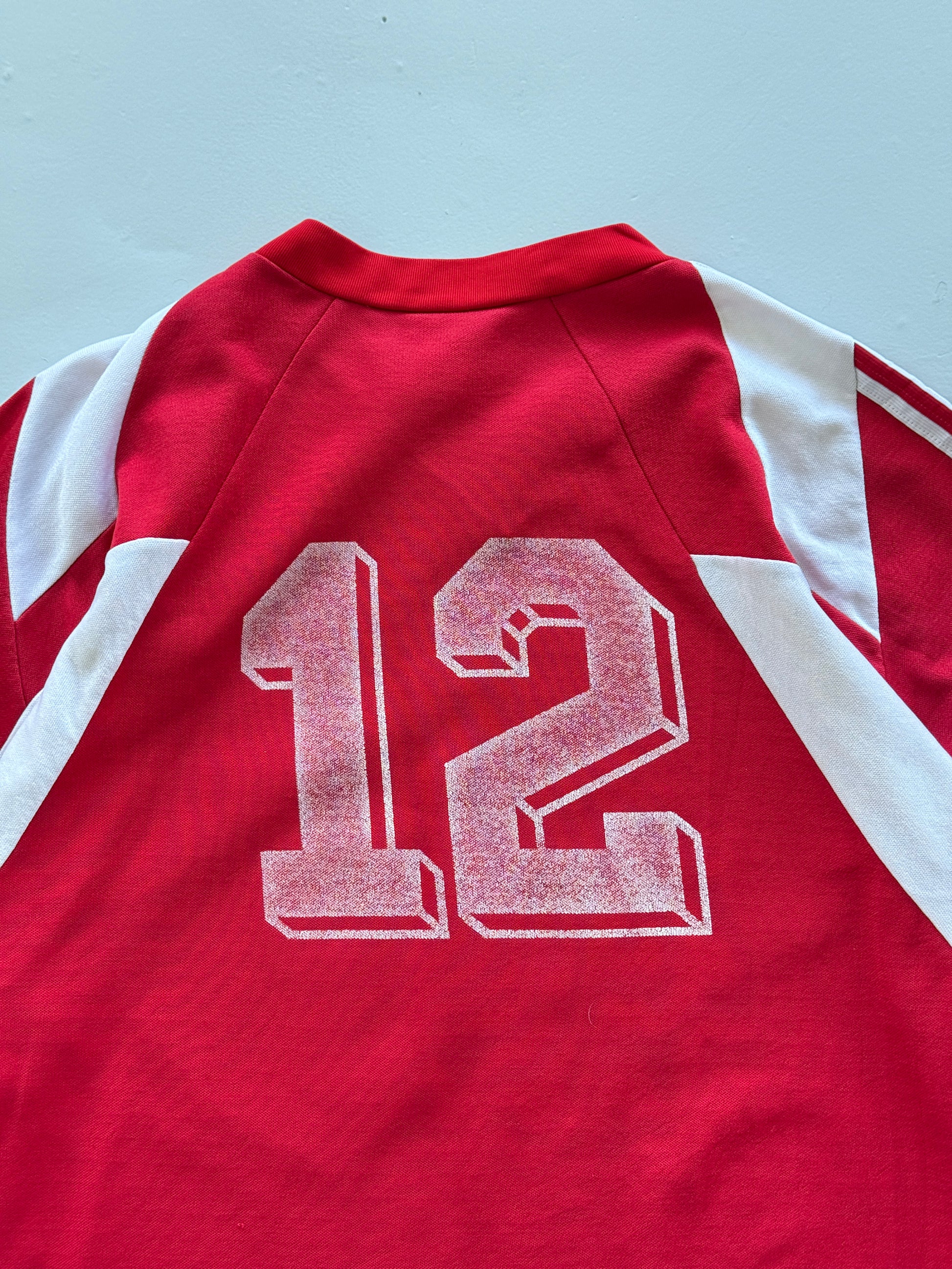 Red Adidas 1990s Coupe de France Football Shirt -  Large