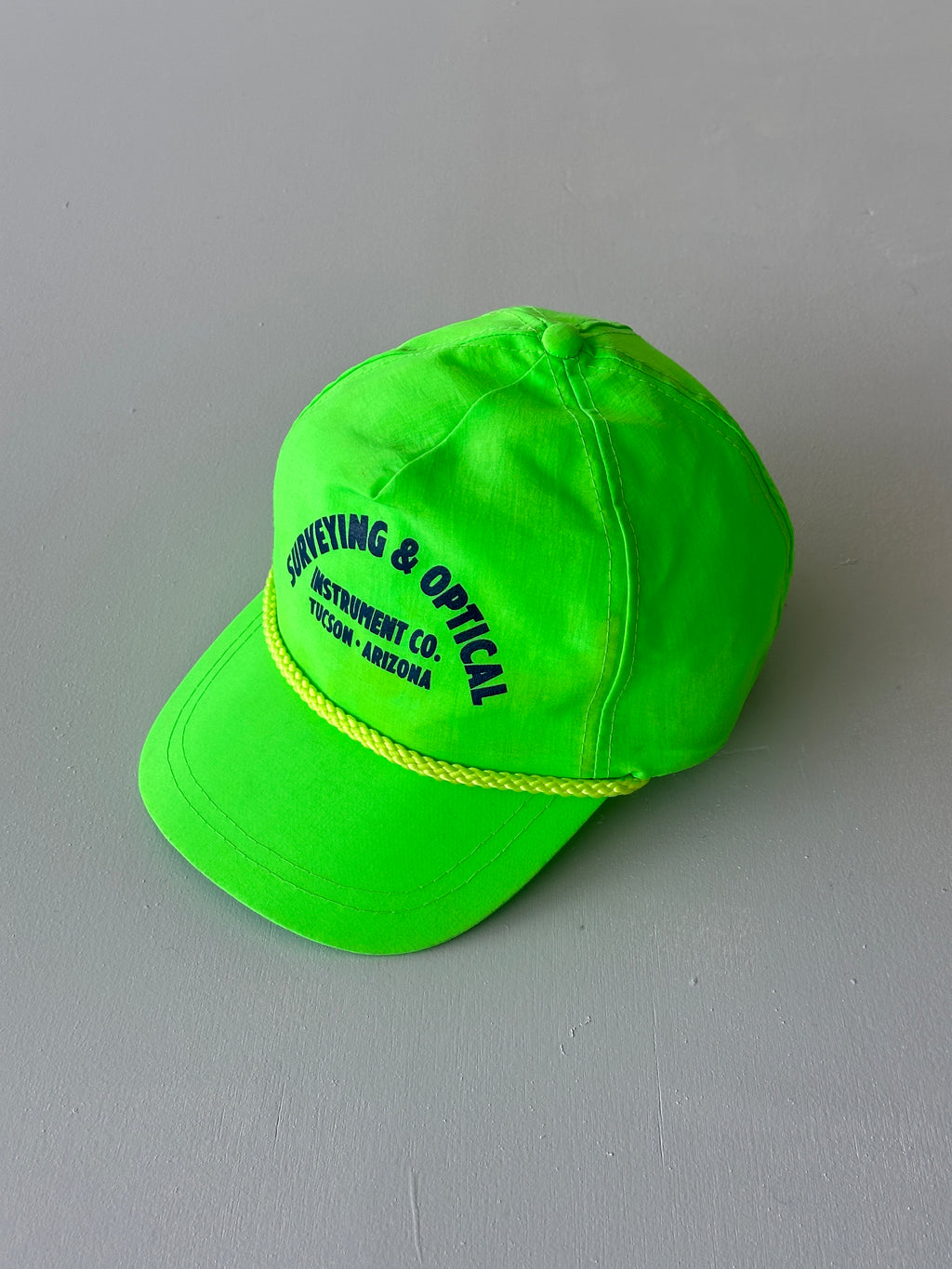 Neon Green Surveying & Optical 90's Vintage SnapBack Trucker Cap