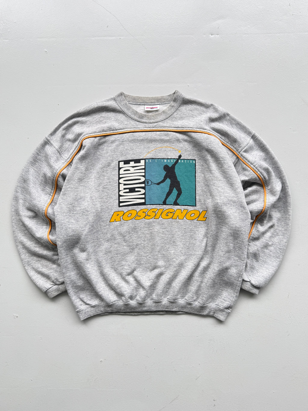 Rossignol Sportline Victoire Tennis 90's Vintage Sweatshirt - Large Boxy