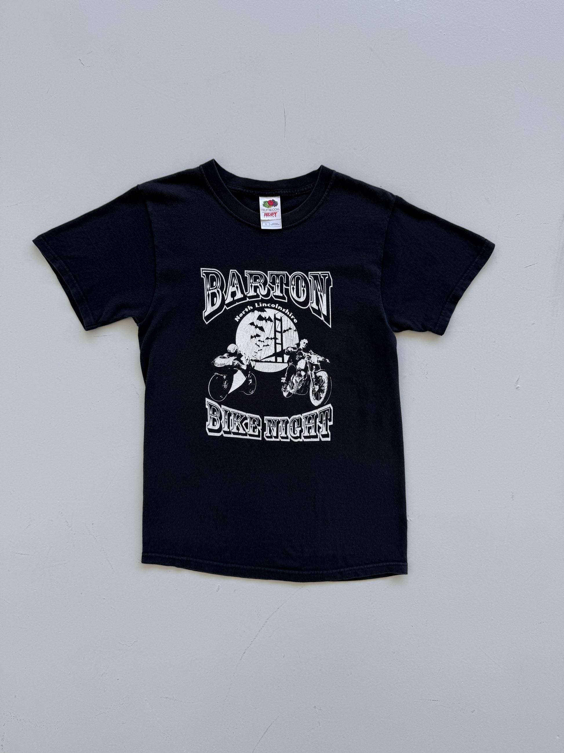 Black Barton Motorcycle 00's Vintage Graphic T-Shirt - Medium