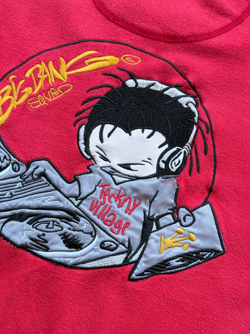 Red Big Bang 90's Vintage Rave Graphic Sweatshirt Jumper - XL