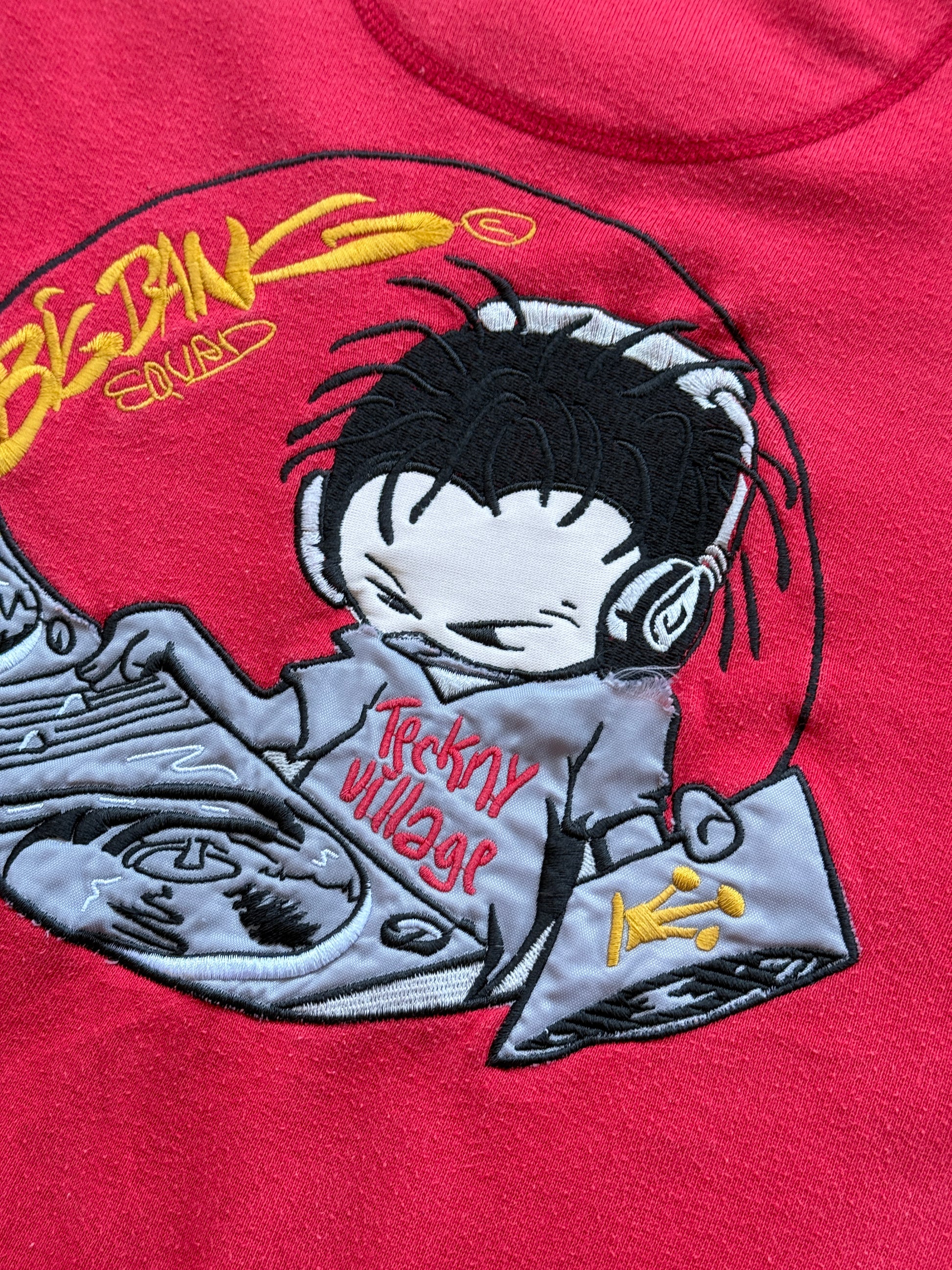Red Big Bang 90's Vintage Rave Graphic Sweatshirt Jumper - XL