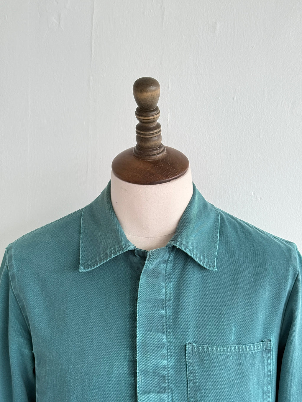Teal French Vintage Workwear Chore Jacket 80's CH381 - Small