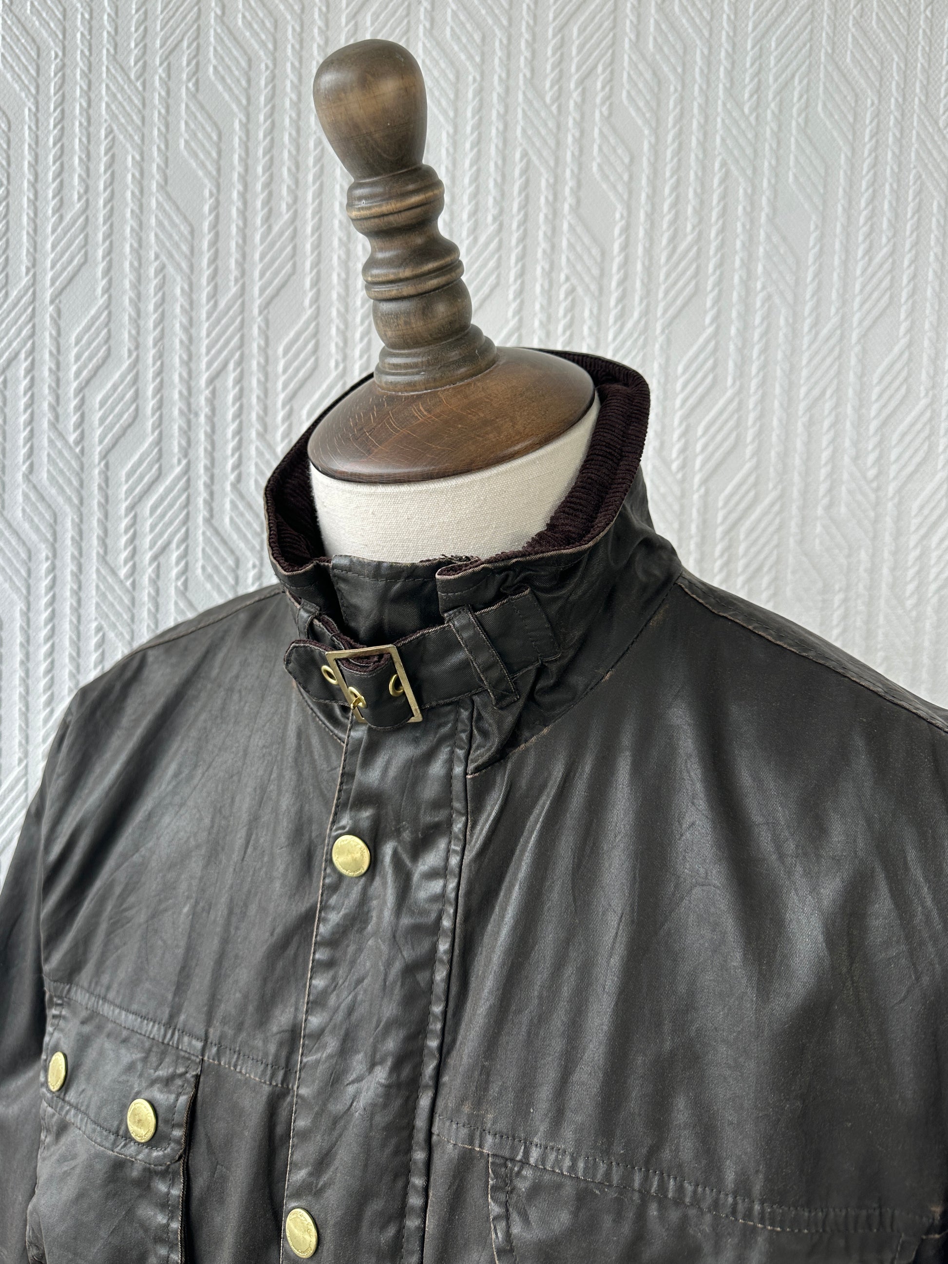 Brown Black Vintage Utility Field Jacket These Glory Days - Womens 12/14
