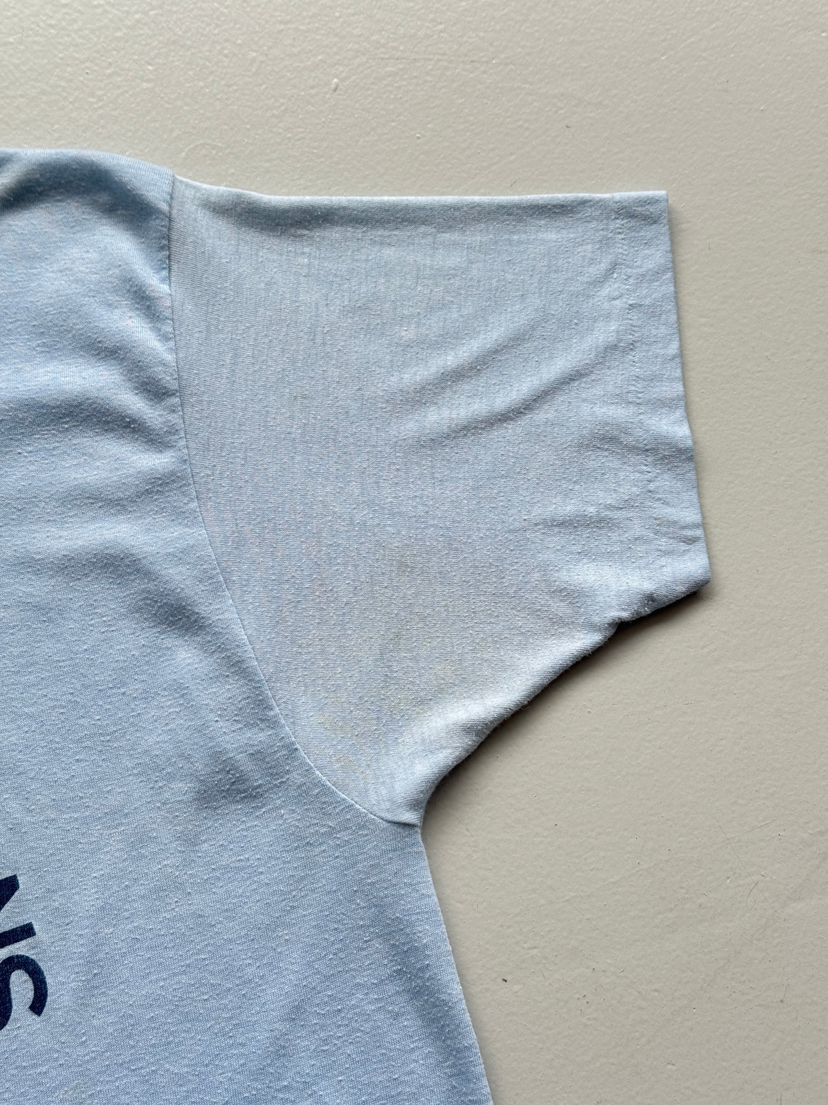 Light Blue Let The Russians 1984 Olympics 80's Vintage Cropped T-Shirt - Small