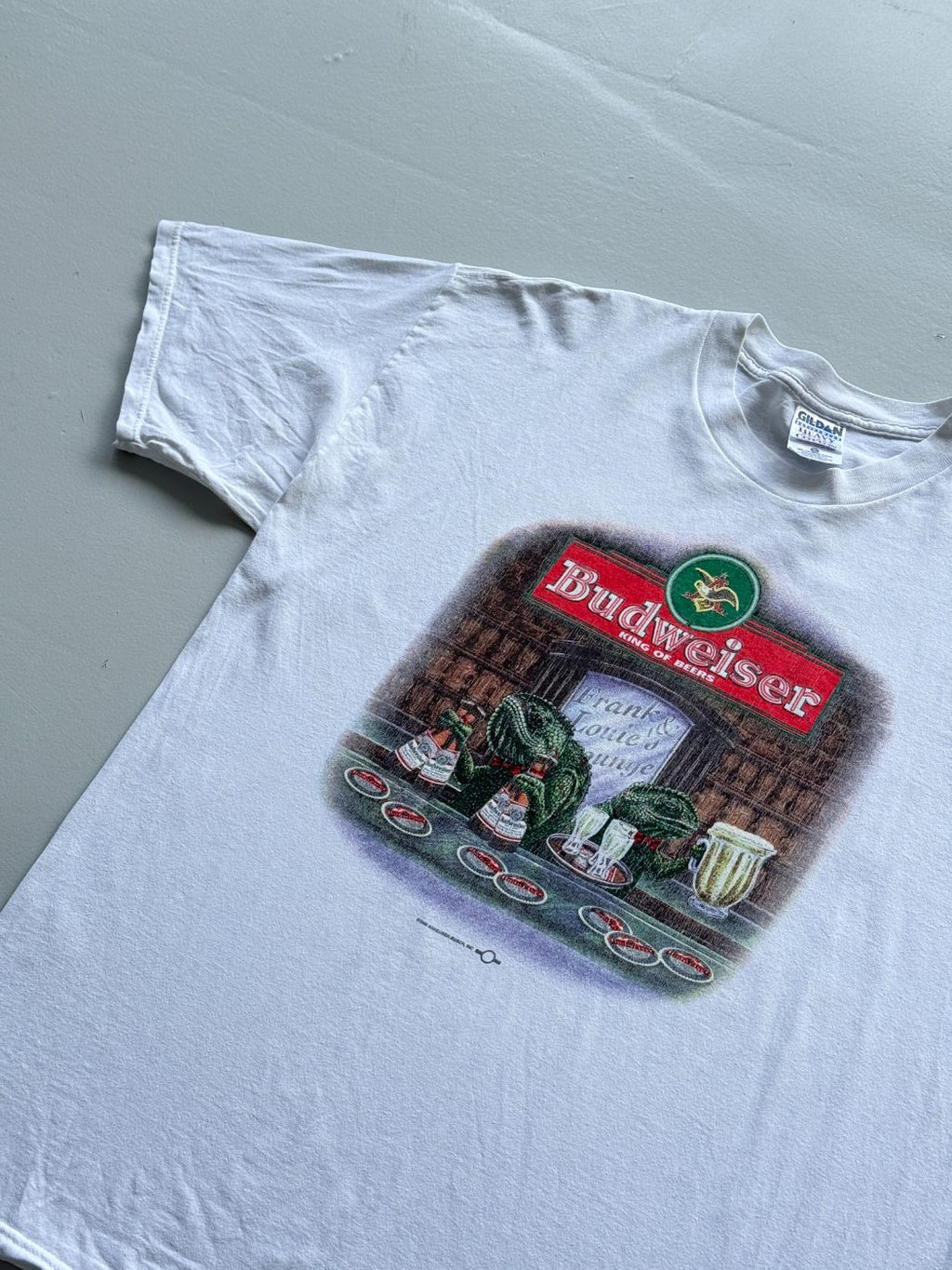 Budweiser King of Beers Frog Graphic 90's Vintage T-Shirt - XL