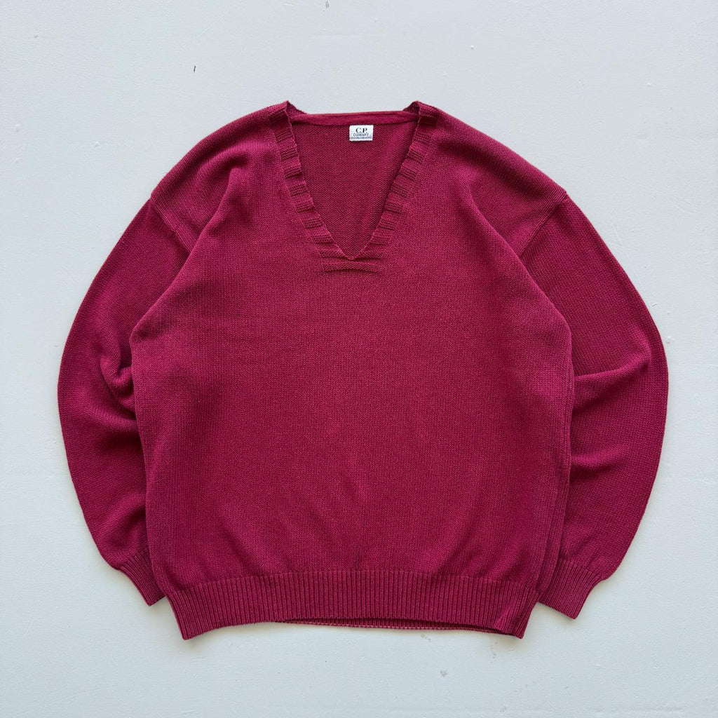 Burgundy C.P Company Chenille 90's Vintage Sweatshirt - XL