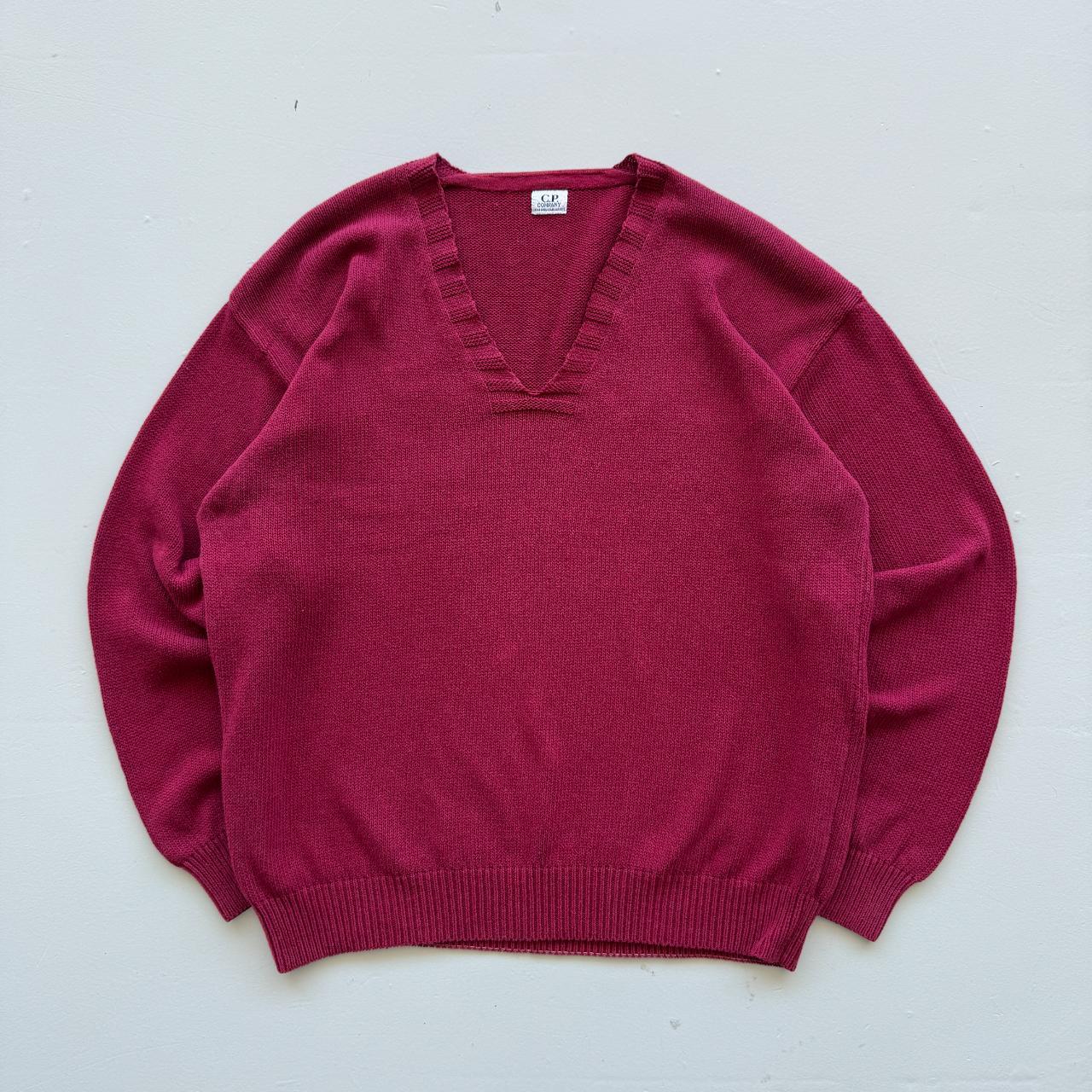 Burgundy C.P Company Chenille 90's Vintage Sweatshirt - XL