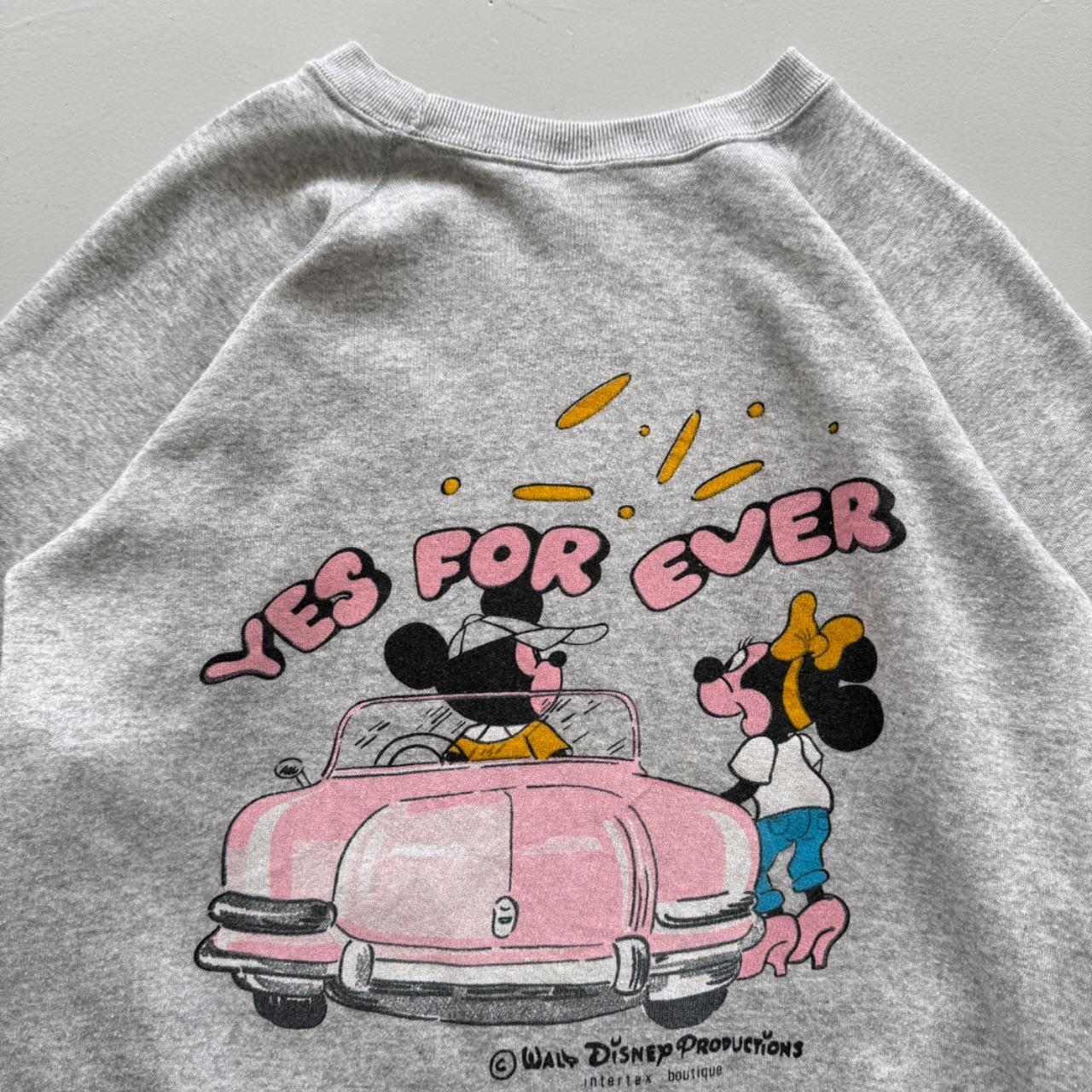 Grey Rare Mickey & Minnie Mouse 70’s Vintage Disney Graphic Sweatshirt - Small