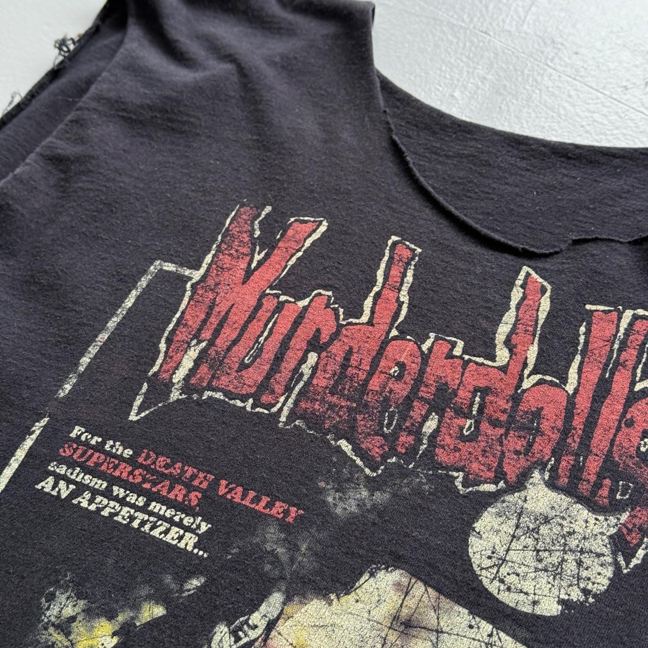 Black Murder Dolls 00s Vintage Graphic Hand Cut Vest T-Shirt - XS