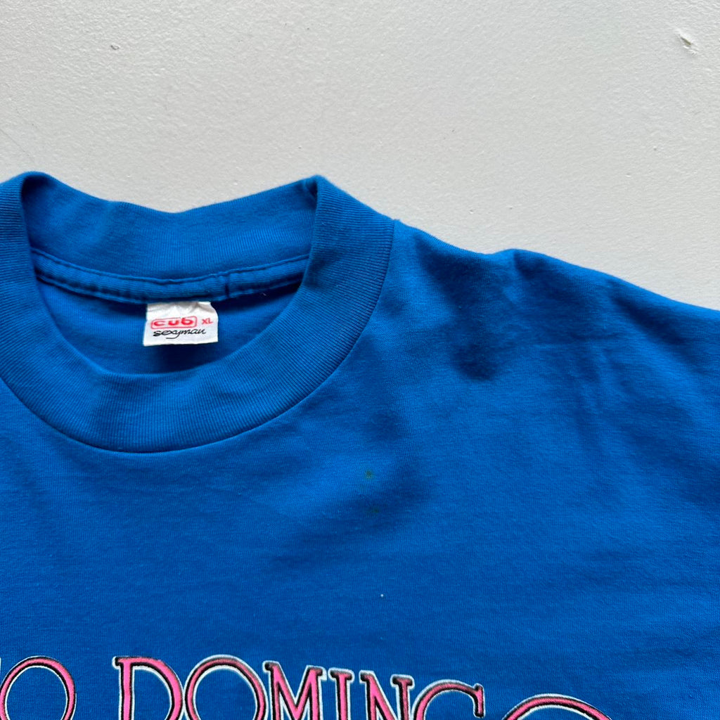 Blue Santa Domingo Paradise 90s Vintage T-shirt - Medium