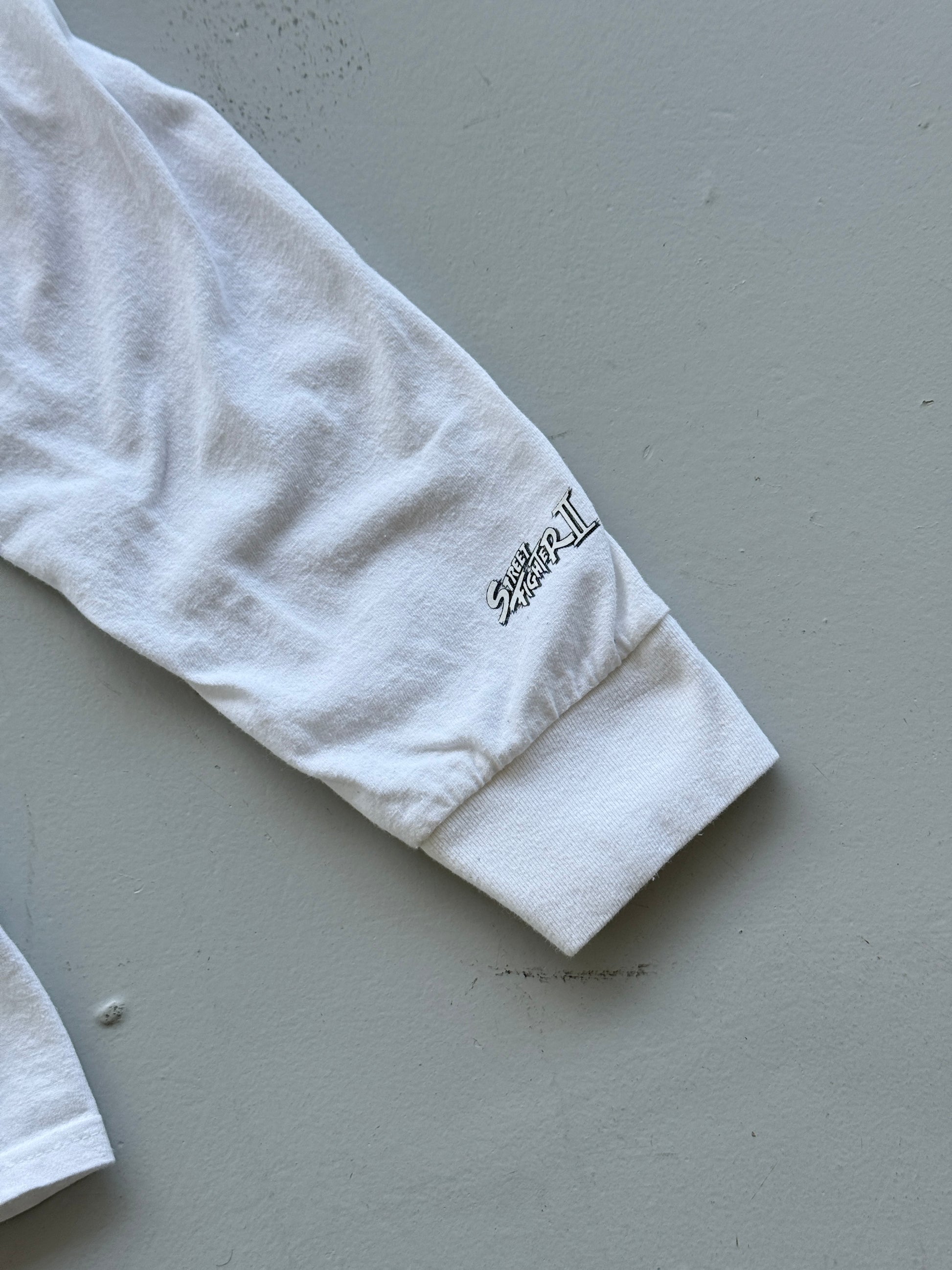 White HUF Skateboarding x Street Fighter Vintage Long Sleeve T-Shirt - Small