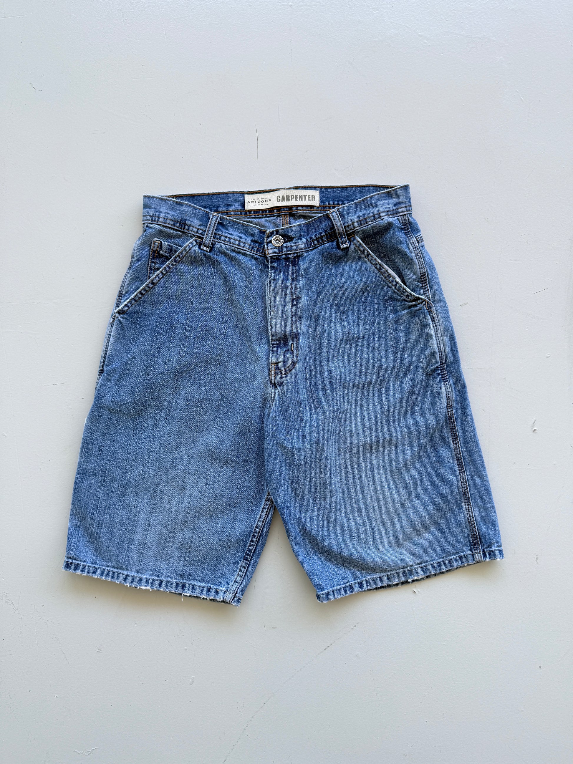 Blue Arizona Jeans 00's Vintage Y2K Baggy Carpenter Denim Shorts - W32 x L9.5