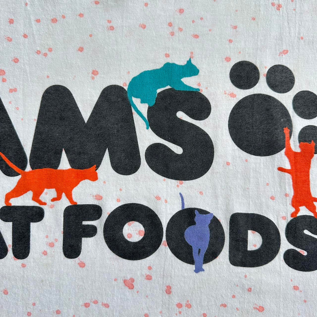 White IAMs Catfoood AOP Vintage T-shirt - XL