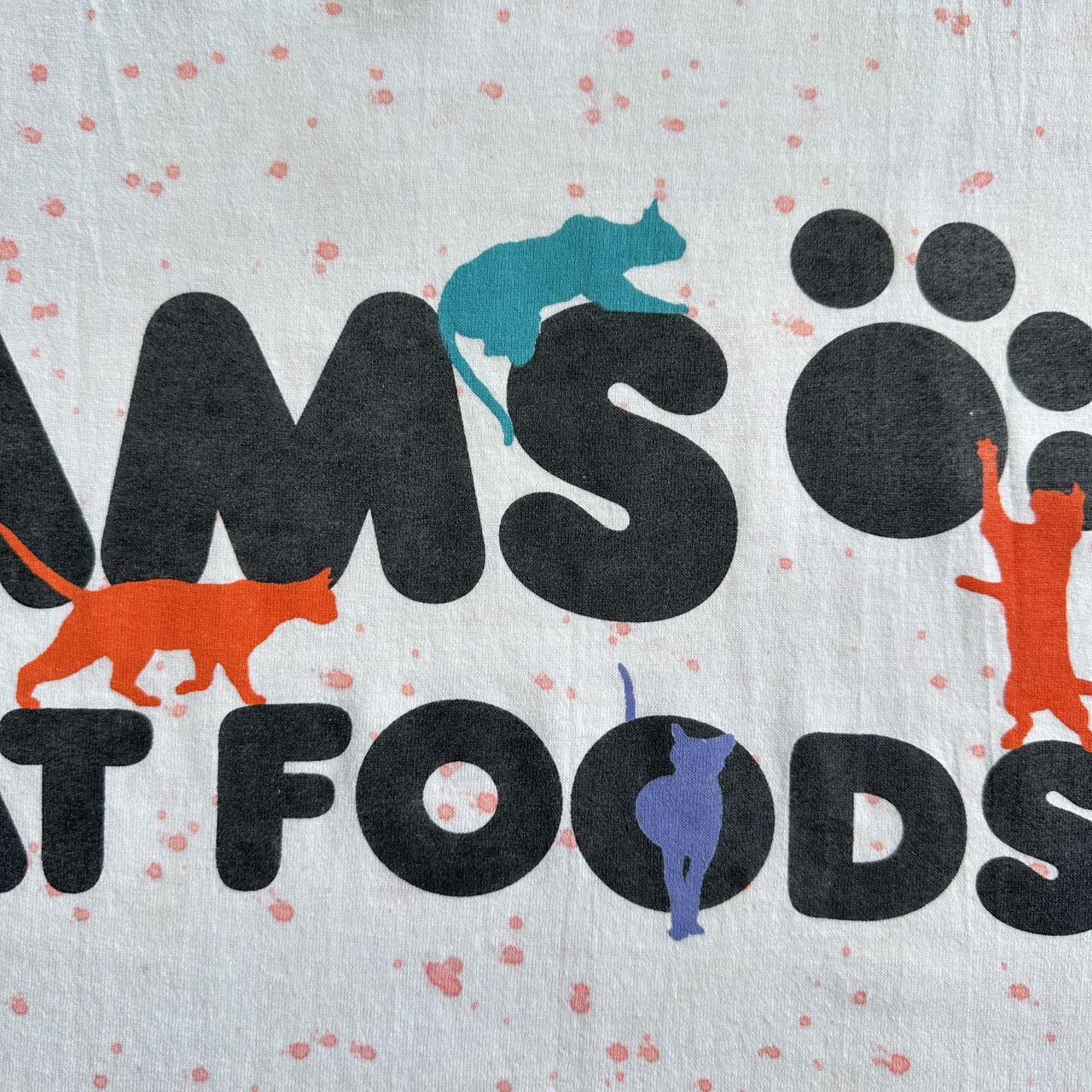 White IAMs Catfoood AOP Vintage T-shirt - XL