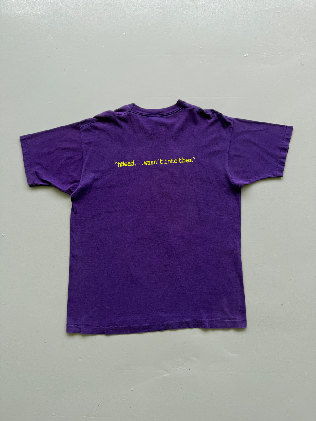 Purple hHead 90's Vintage Single Stitch Streetwear Graphic T-Shirt - XL