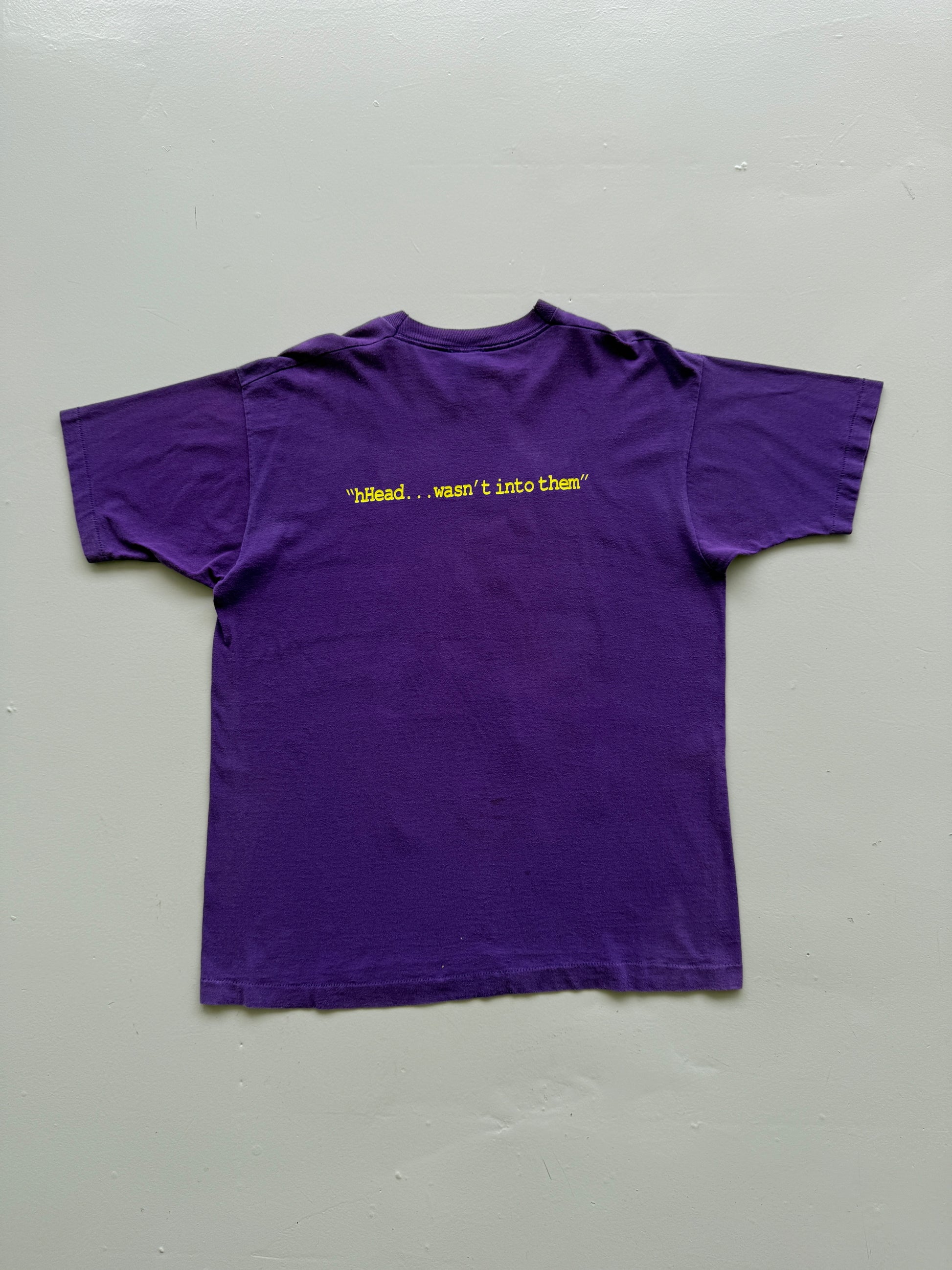 Purple hHead 90's Vintage Single Stitch Streetwear Graphic T-Shirt - XL